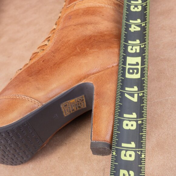 Miz Mooz Women Solis Retro Vintage Victorian Cognac Leather Heel Boots sz 8.5 - Picture 8 of 10